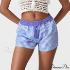Checkered Patchwork Baggy Lounge Short