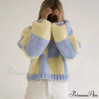 Checkered Pattern Short Cozy Jumper