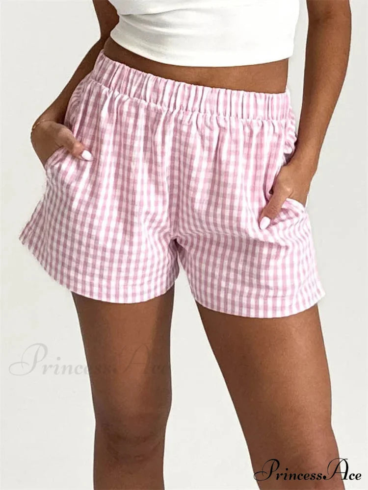 Checkered Pocket Lounge Short