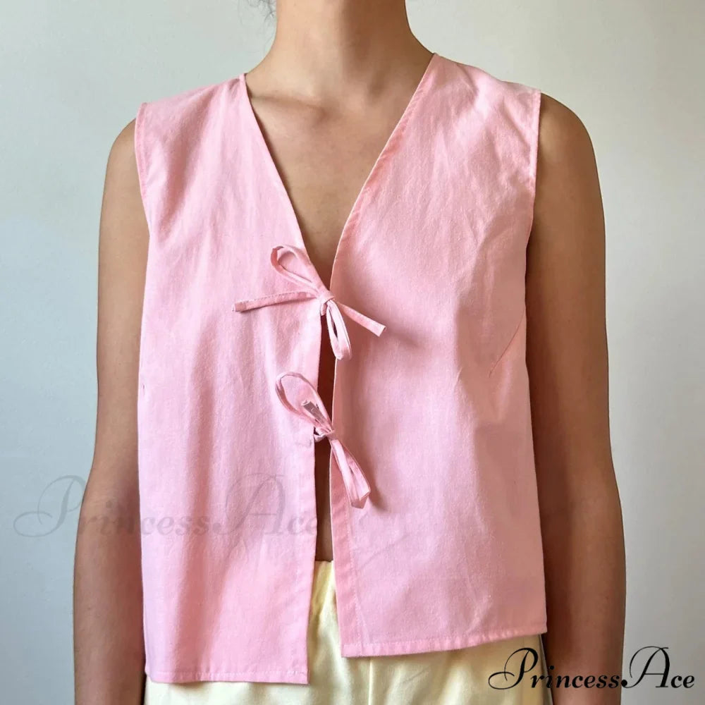 Checkered Tie Front Crop Top