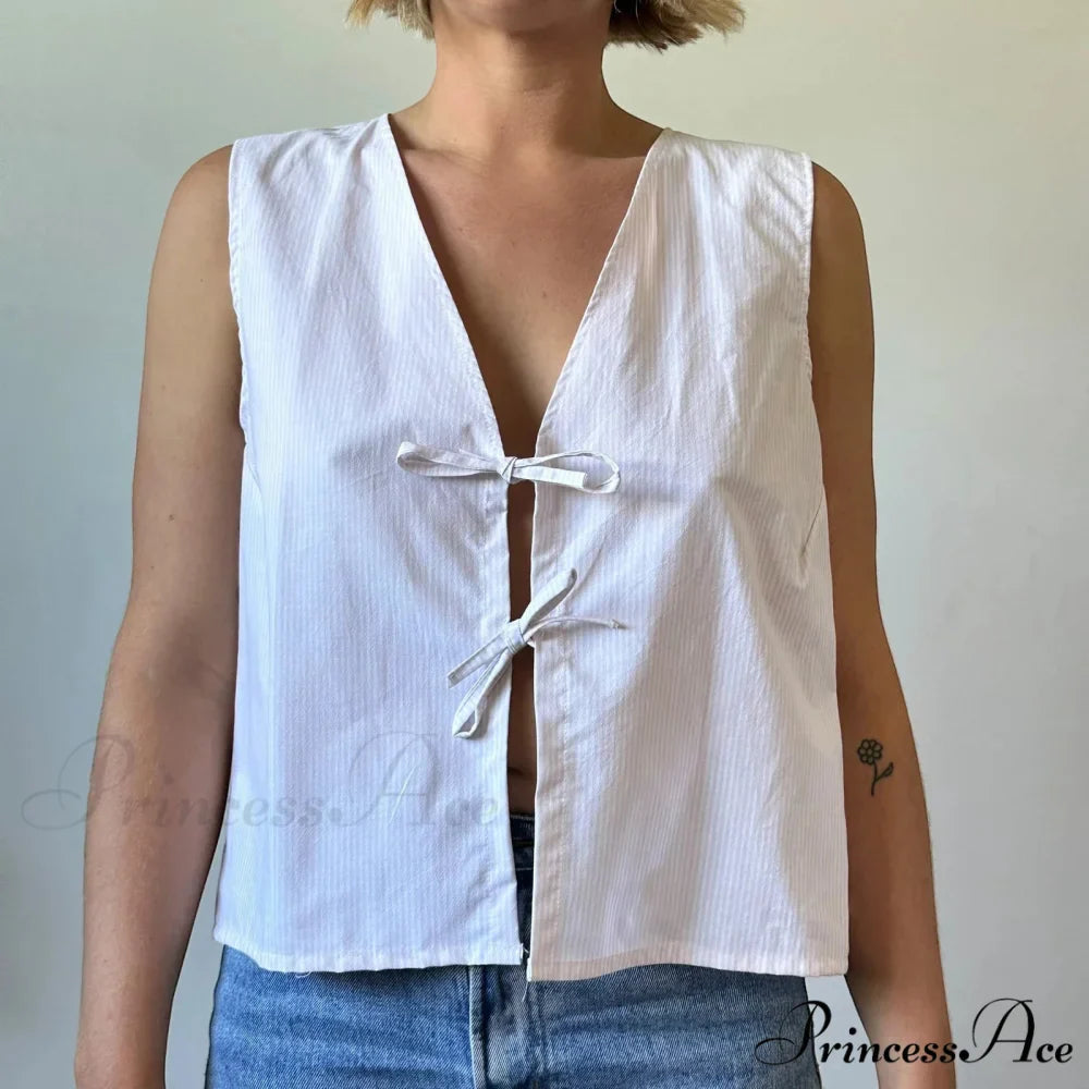 Checkered Tie Front Crop Top