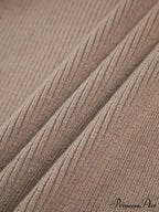 Chestnut Halter Graceful Rib Knit Top
