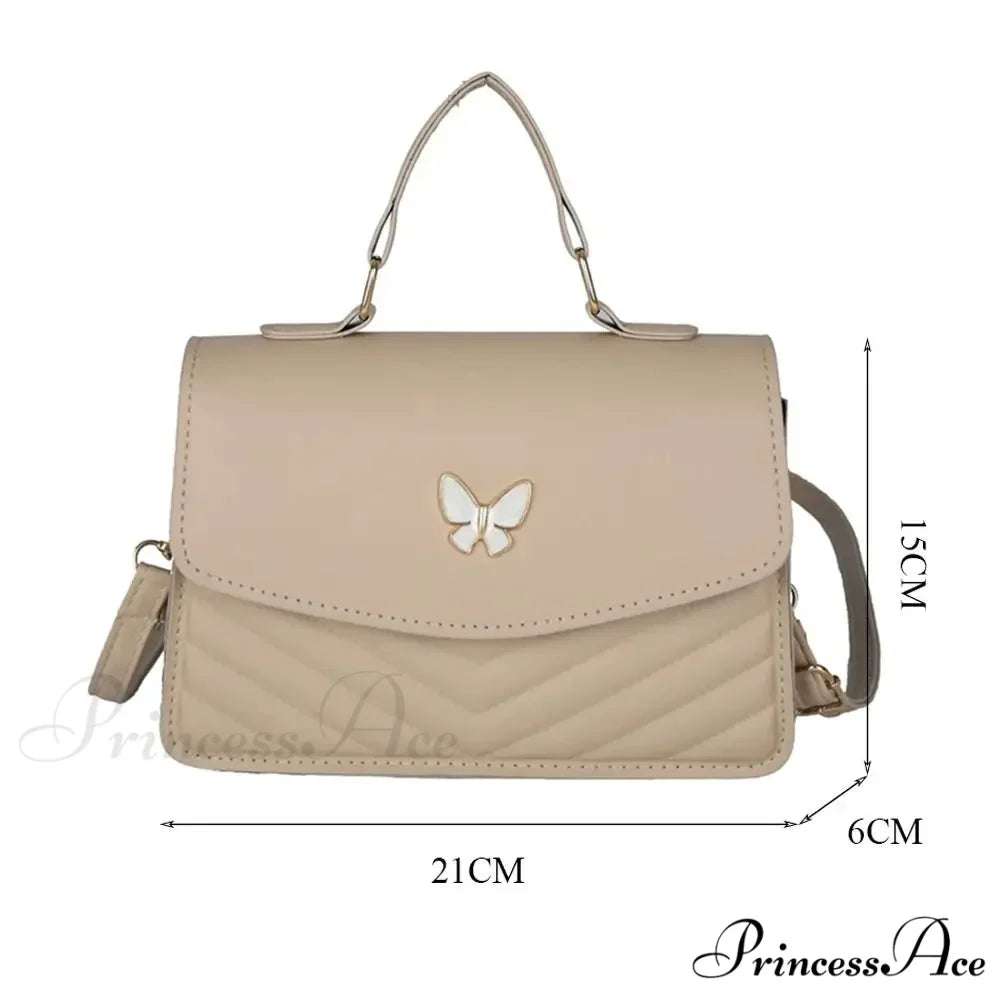 Chic Butterfly Embroidery Faux Leather Purse