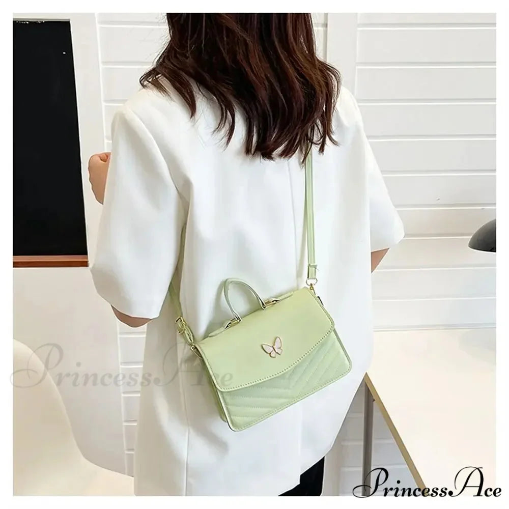 Chic Butterfly Embroidery Faux Leather Purse