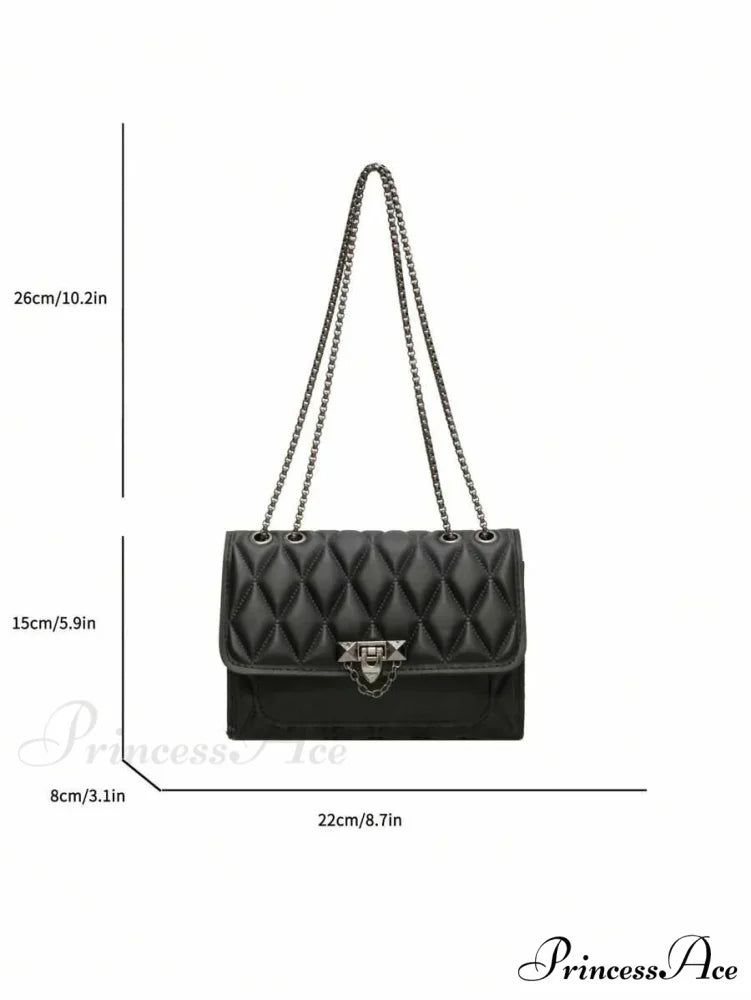 Chic Diamond Grid Crossbody Shoulder Bag