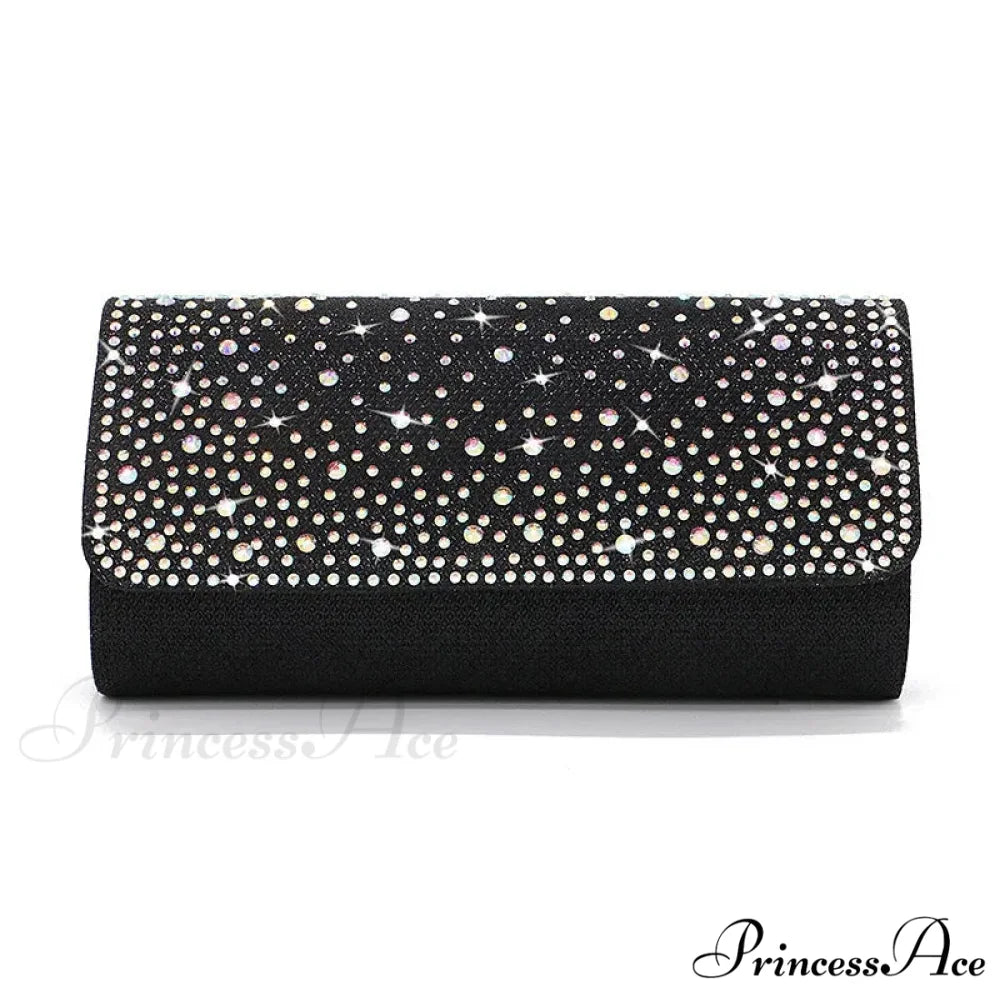 Chic Glittering Gemstone Dinner Banquet Envelope Bag
