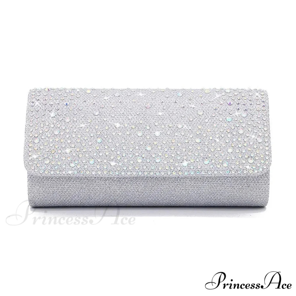 Chic Glittering Gemstone Dinner Banquet Envelope Bag