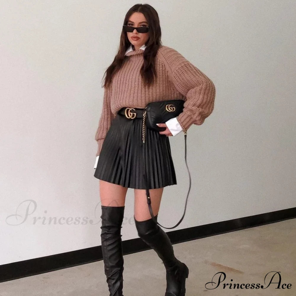 Chic High Waisted Sexy A-line Mini Fashion Skirt