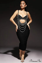 Chic Monochrome Lace Celebration Gown Formal Gown