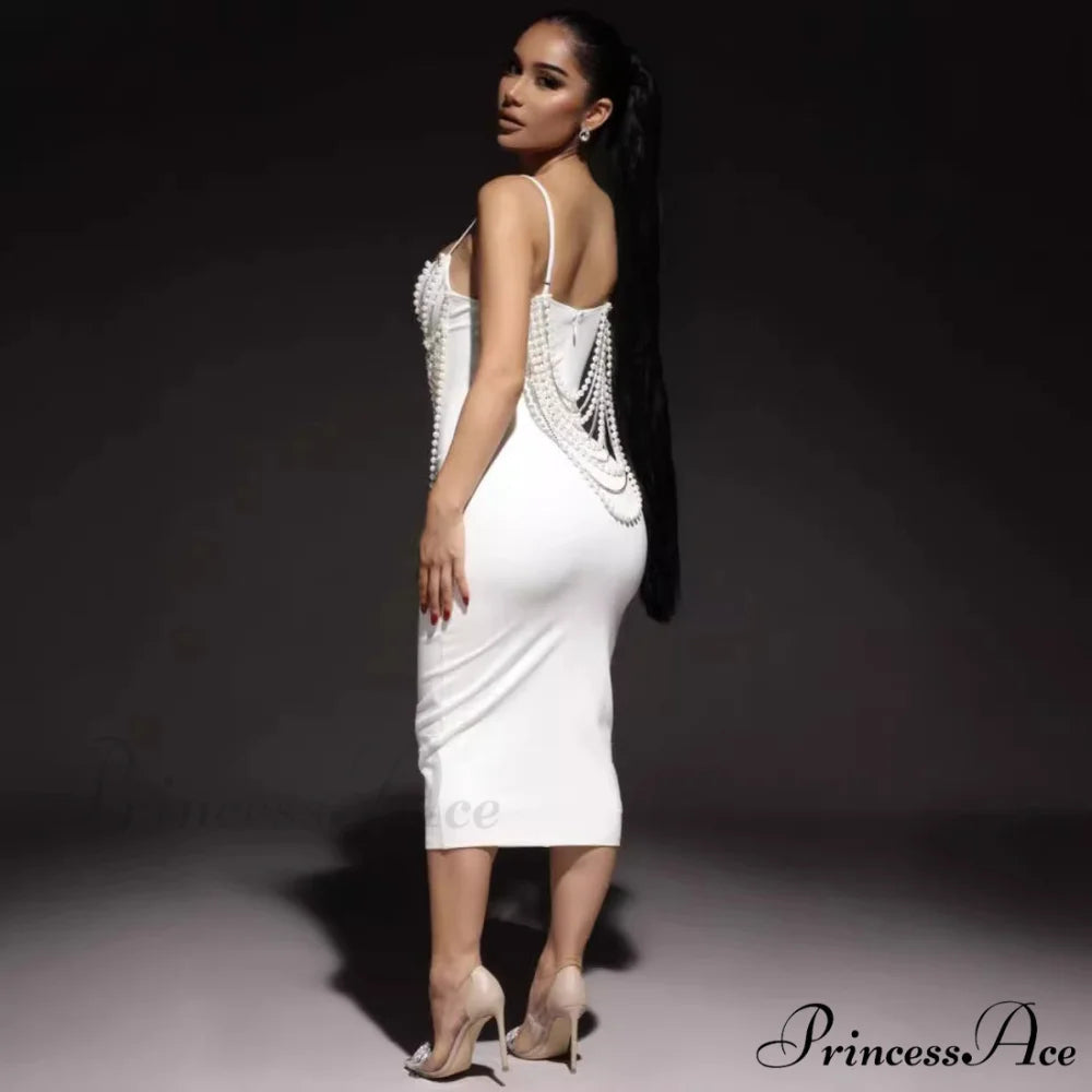 Chic Monochrome Lace Celebration Gown Formal Gown