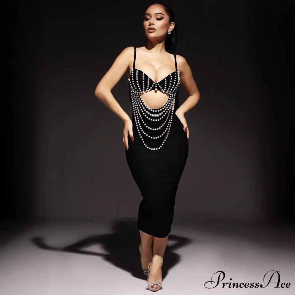 Chic Monochrome Lace Celebration Gown Formal Gown