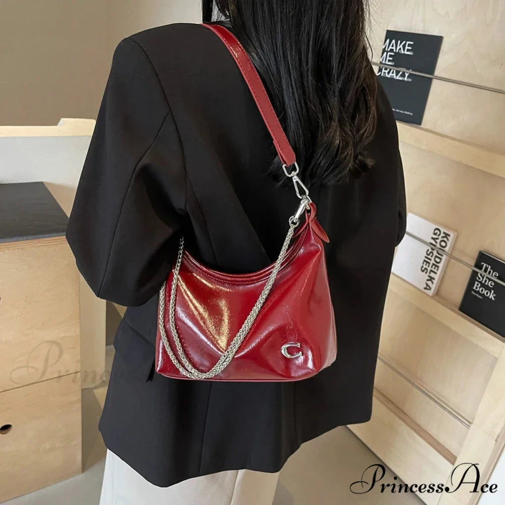 Chic PU Crossbody Bag with Zipper
