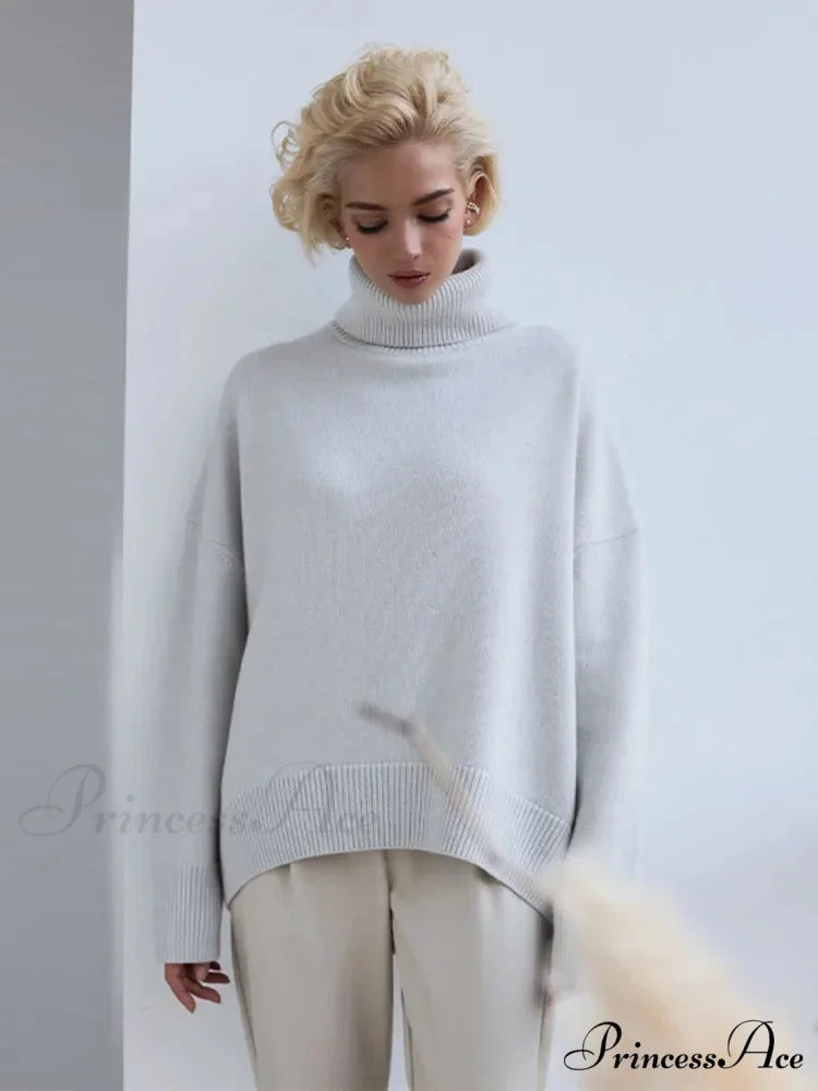 Chic Thickened Inner Wear Solid Fashion Knitted Jumper Christmas Sweater