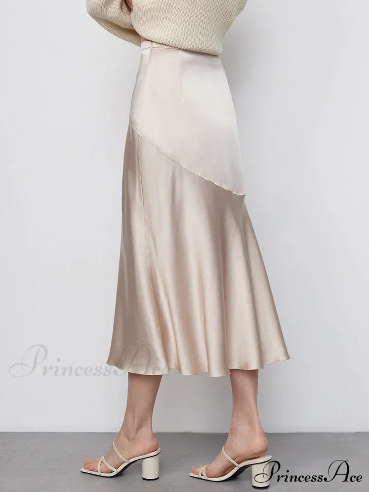 Chic Trumpet Satin Silky Skirt
