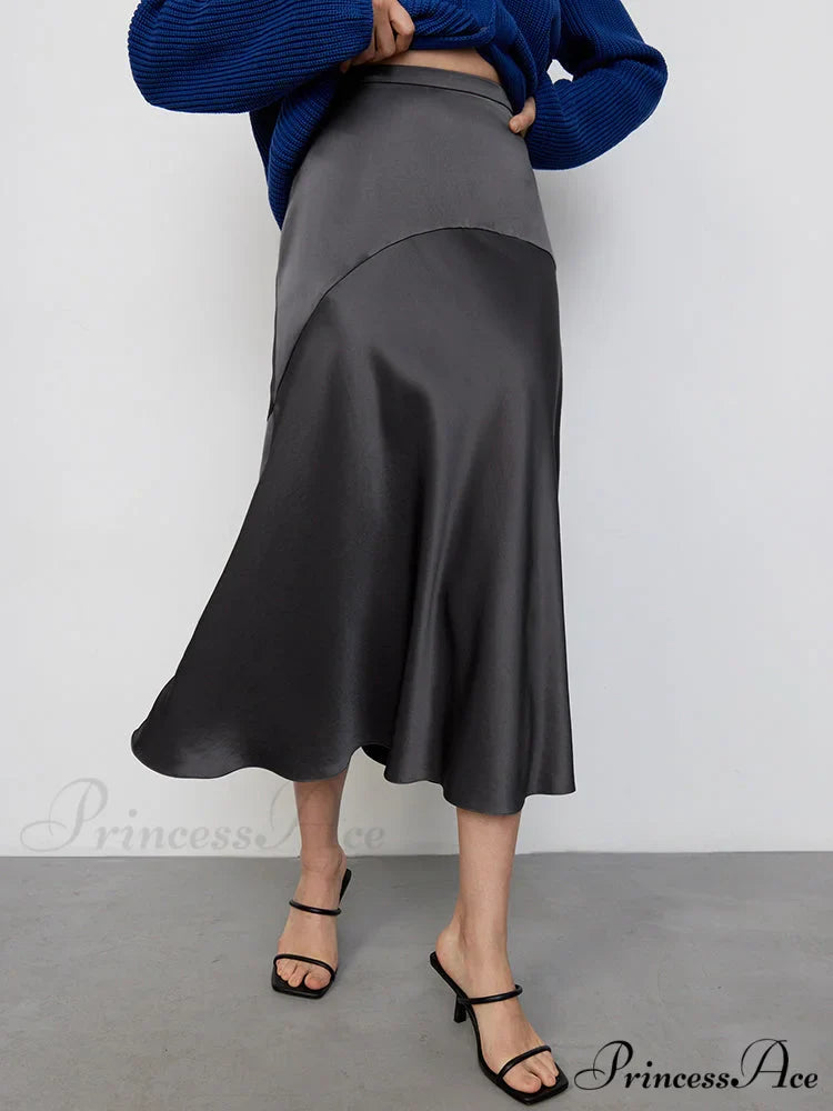 Chic Trumpet Satin Silky Skirt