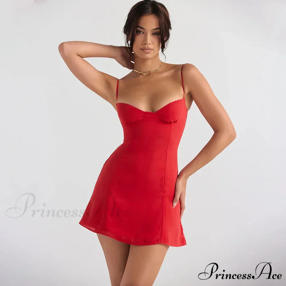 Chiffon Floral Print Spaghetti Strap Backless Boho Dress