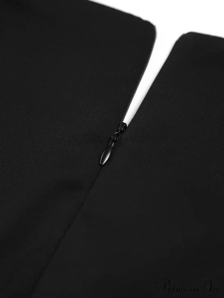 Chiffon Low Cut V-neck Modern Pleated Zip Mini Dress