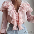 Chiffon Shirt Work Casual Lady Solid Color