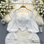 Chiffon Slim Harajuku Sexy Short Blouse