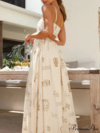 Chill Vibes Open-Back Charming Spaghetti Strap Maxi Dress