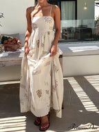 Chill Vibes Open-Back Charming Spaghetti Strap Maxi Dress