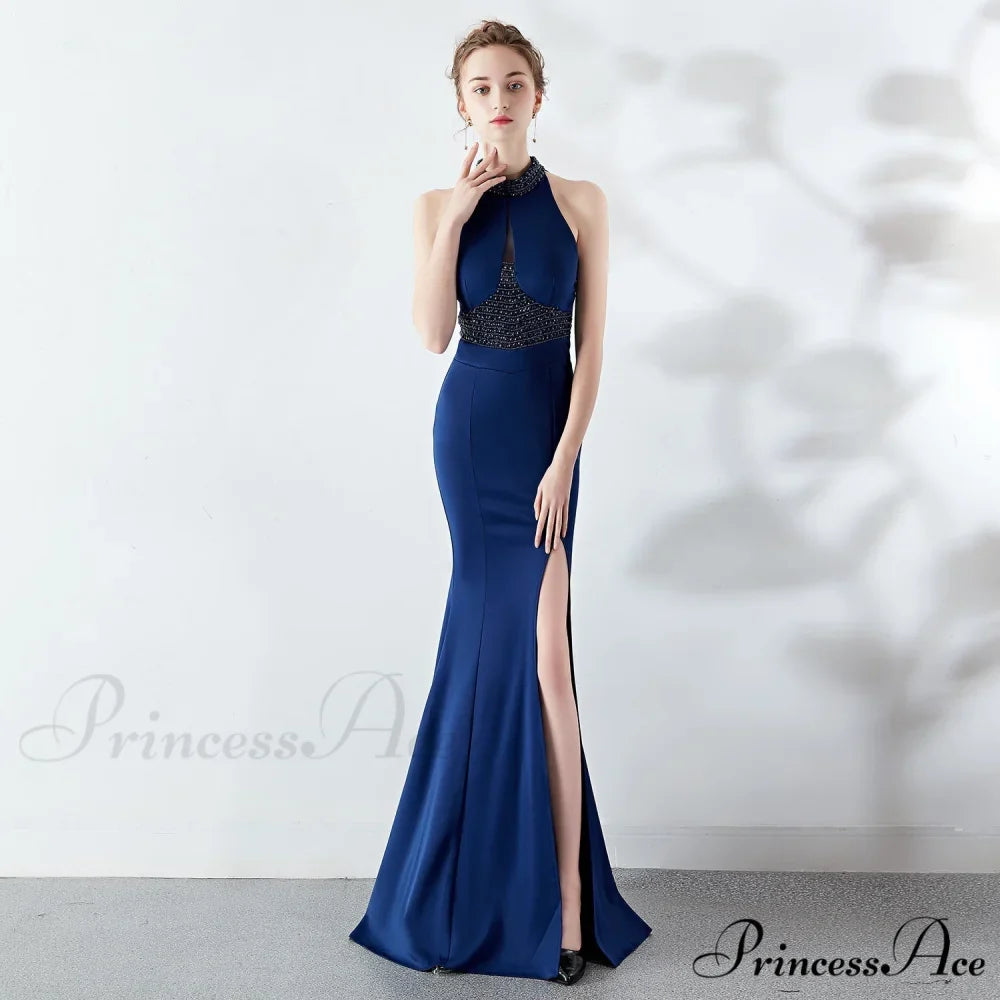 Chloe Formal Hot Charming Stone Collar Stunning Dress