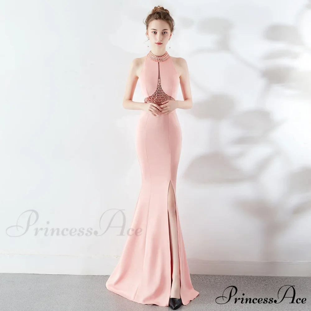 Chloe Formal Hot Charming Stone Collar Stunning Dress