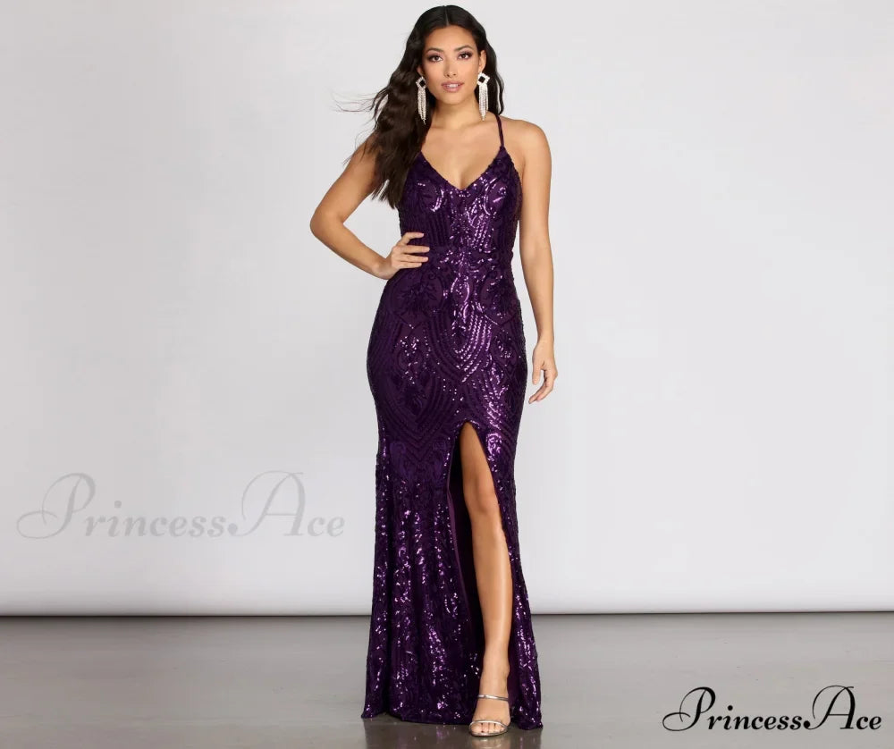 Chrissy Formal Stylish Sequin Mermaid Dress