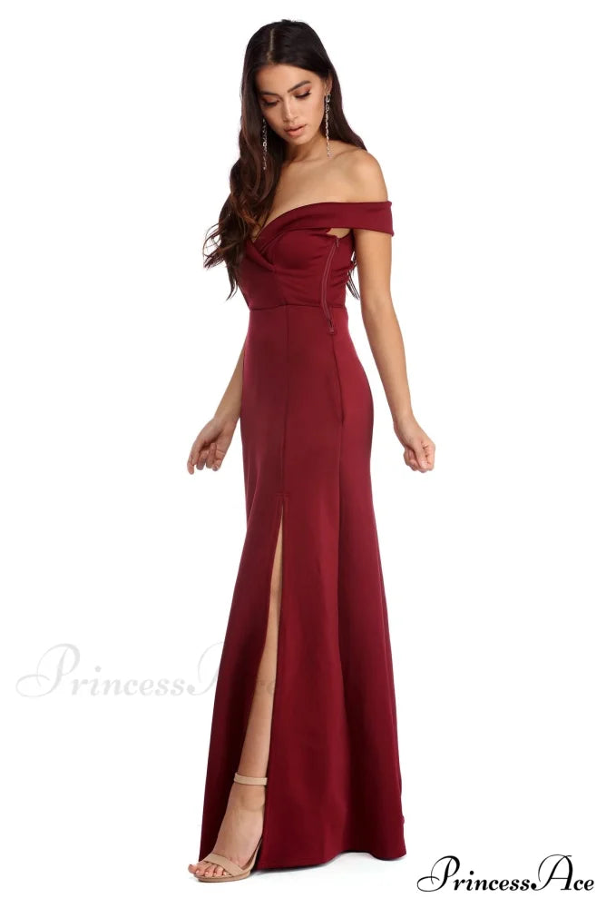 Christine Off The Charming Shoulder Ball Gown