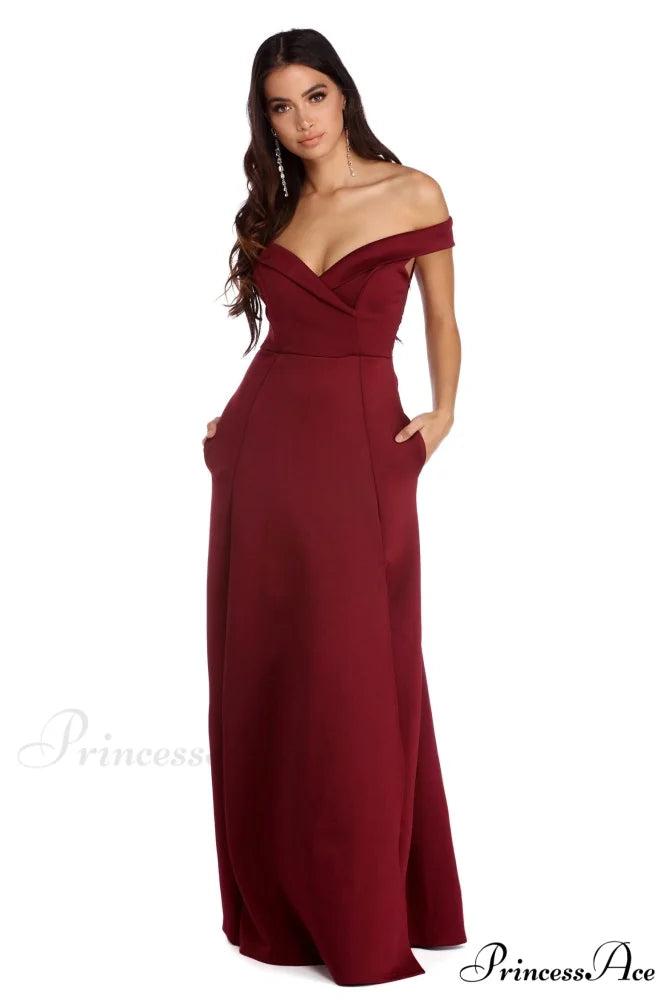 Christine Off The Charming Shoulder Ball Gown