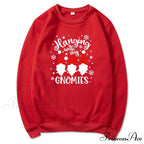 Christmas Gnomes Hanging Gnomies Funny Santa Graphic Christmas Hoodie