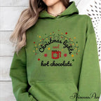 Christmas Lights Hot Chocolate Merry Bright Festive Family Christmas Hoodie