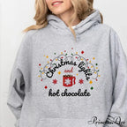 Christmas Lights Hot Chocolate Merry Bright Festive Family Christmas Hoodie