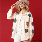 Christmas Sequin Lapel Cardigan Coat