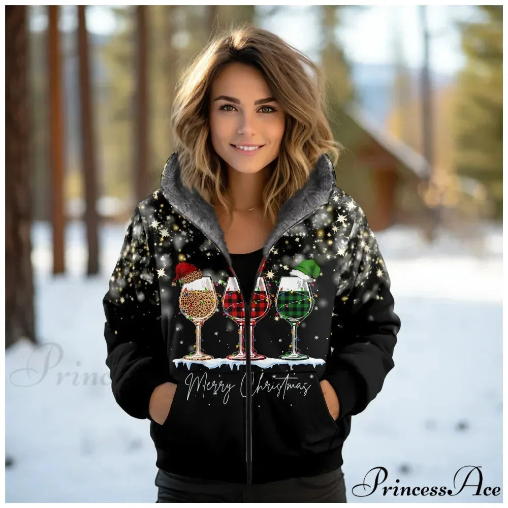 Christmas Sequin Splicing Cardigan Coat