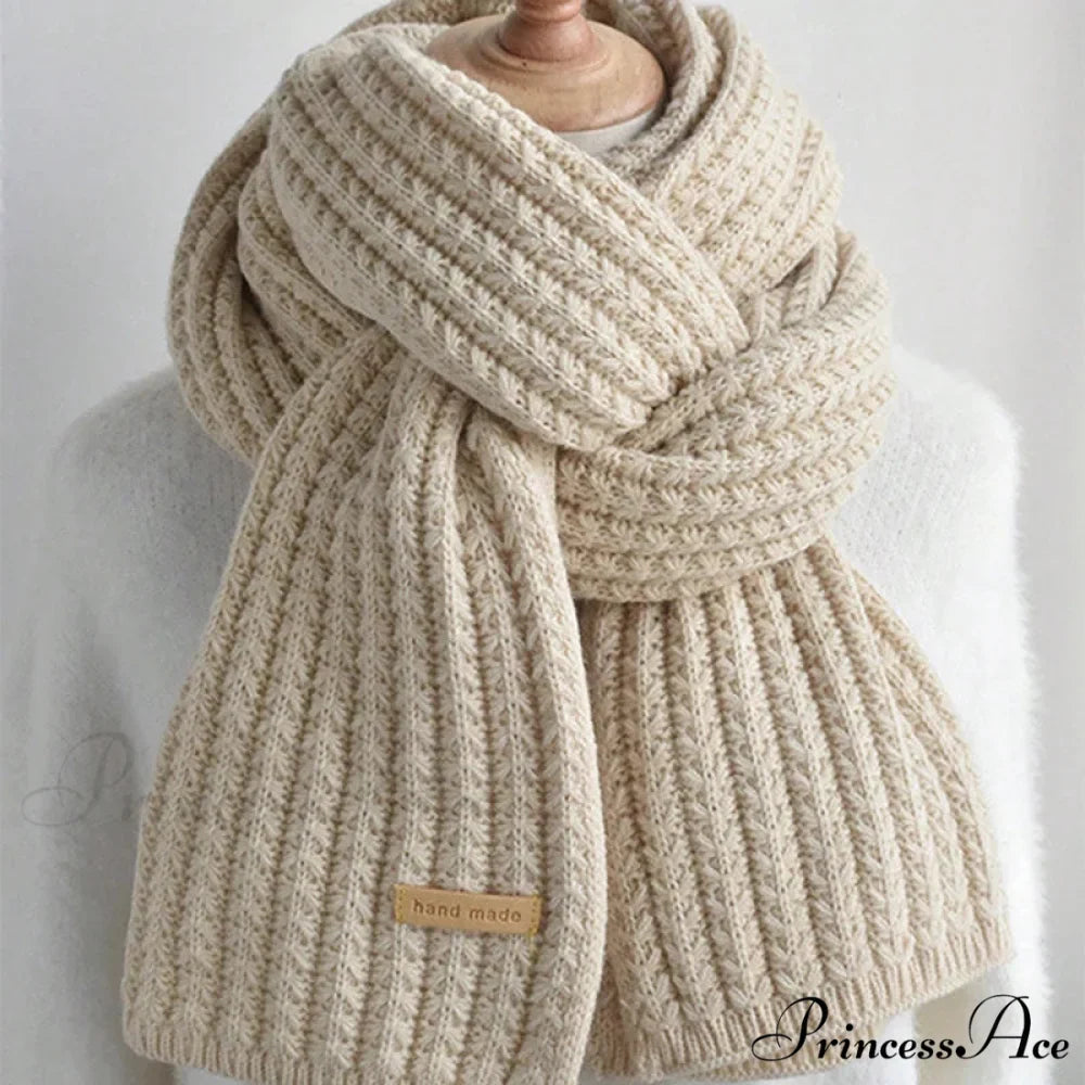 Chunky Knitted Cashmere Winter Scarf