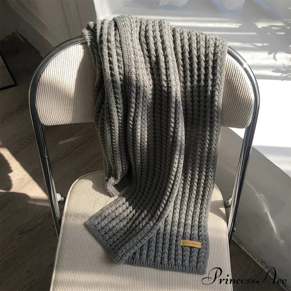 Chunky Knitted Cashmere Winter Scarf
