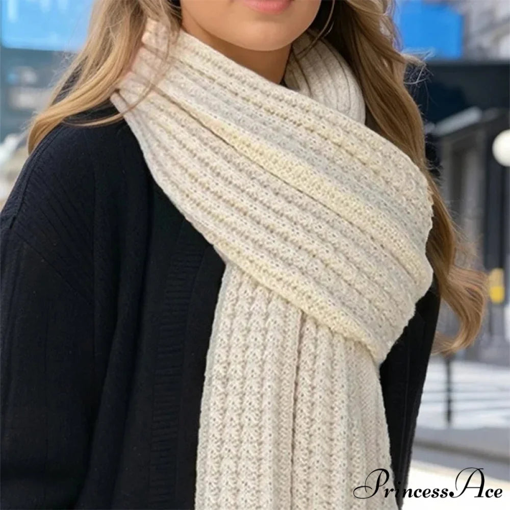 Chunky Knitted Cashmere Winter Scarf