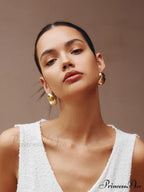 Chunky Teardrop Graceful Statement Earrings