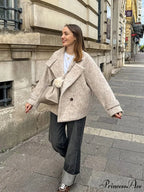 Chunky Woolen Cropped Jacket