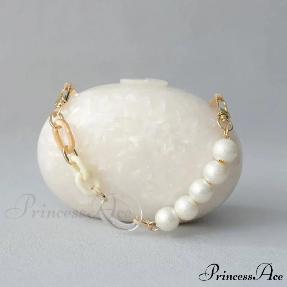 Circular Acrylic Celebration Clutch Wristlet