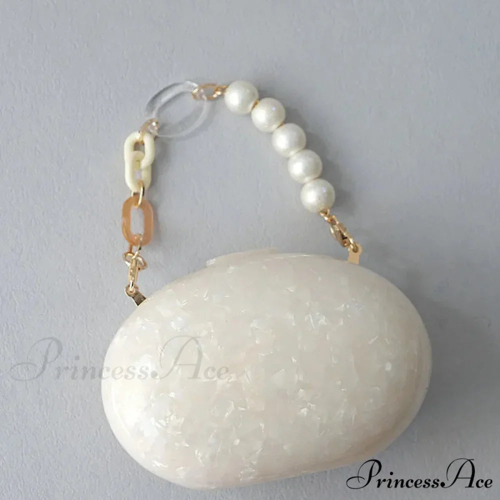 Circular Acrylic Celebration Clutch Wristlet