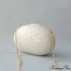 Circular Acrylic Celebration Clutch Wristlet