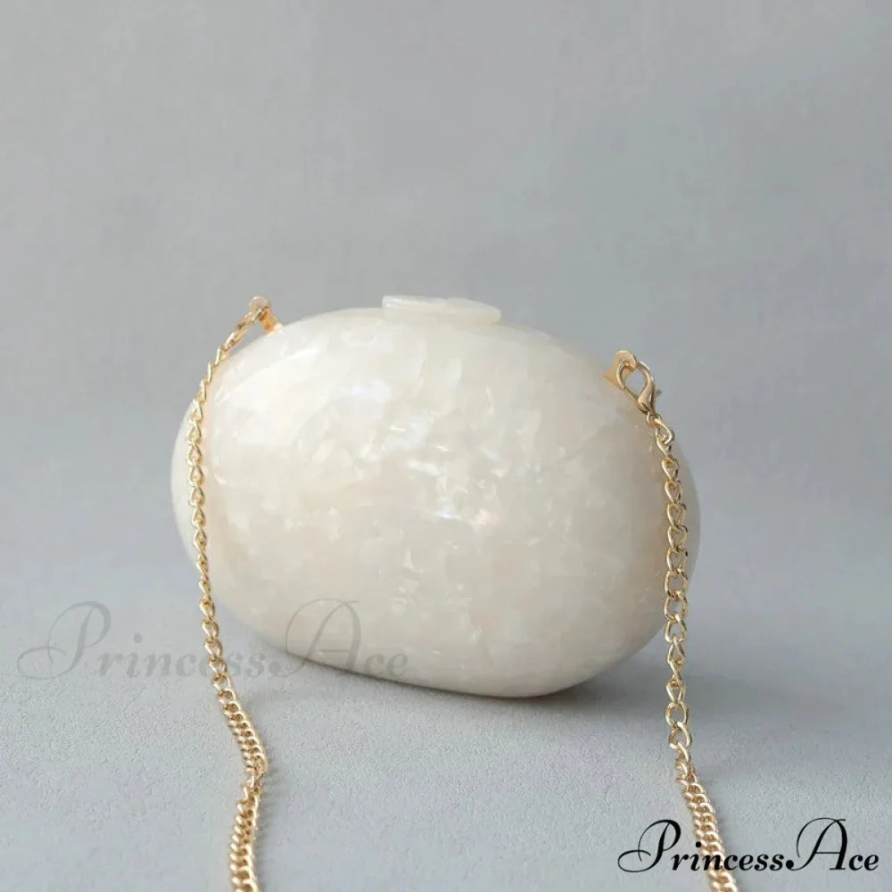 Circular Acrylic Celebration Clutch Wristlet