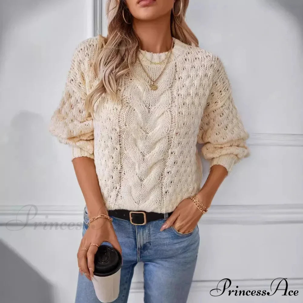 Circular Neck Empty Out Pullover