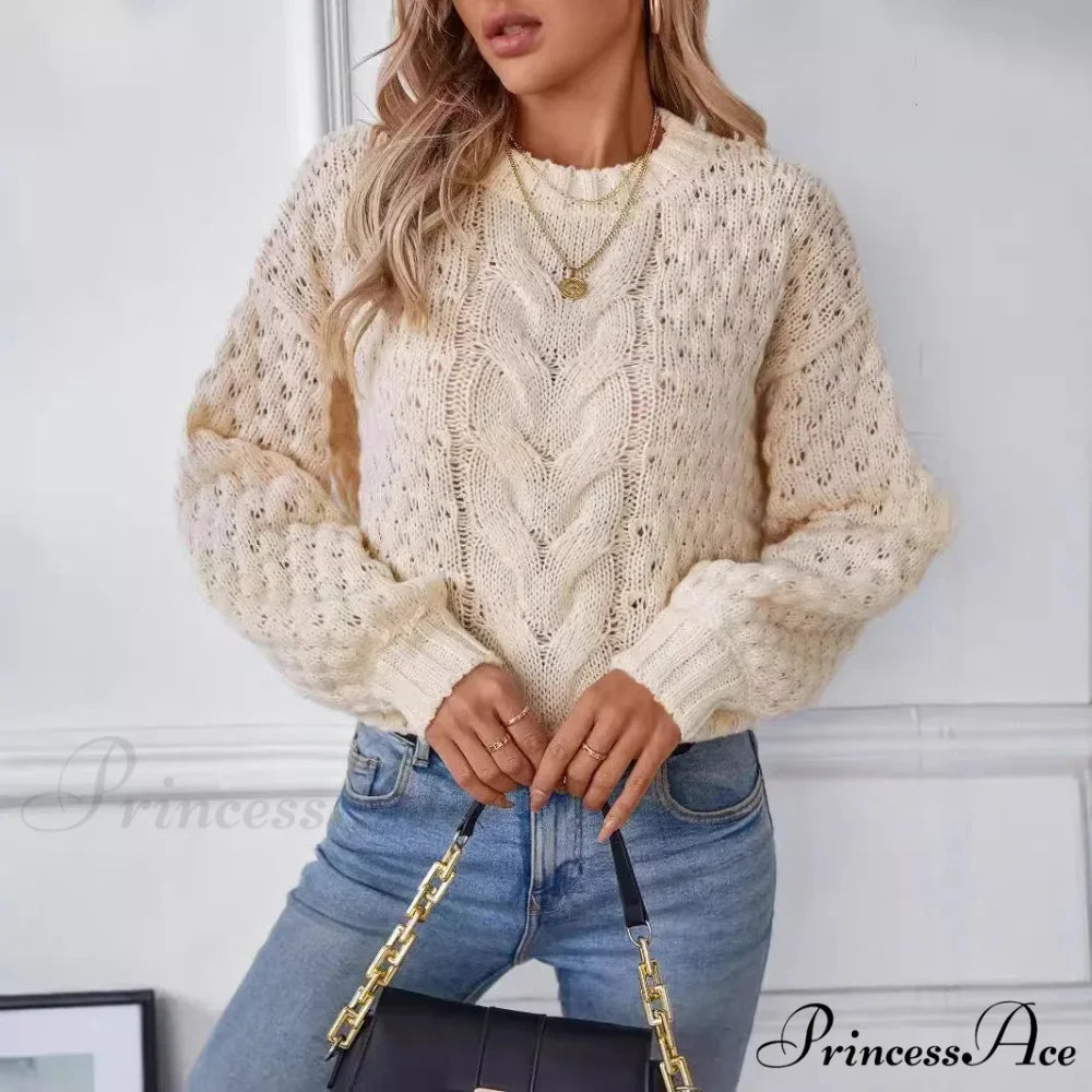 Circular Neck Empty Out Pullover