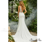 Circular Neck Lace Mermaid Bridal Wedding Gown