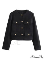 Circular Neck Woolen Brief Jacket