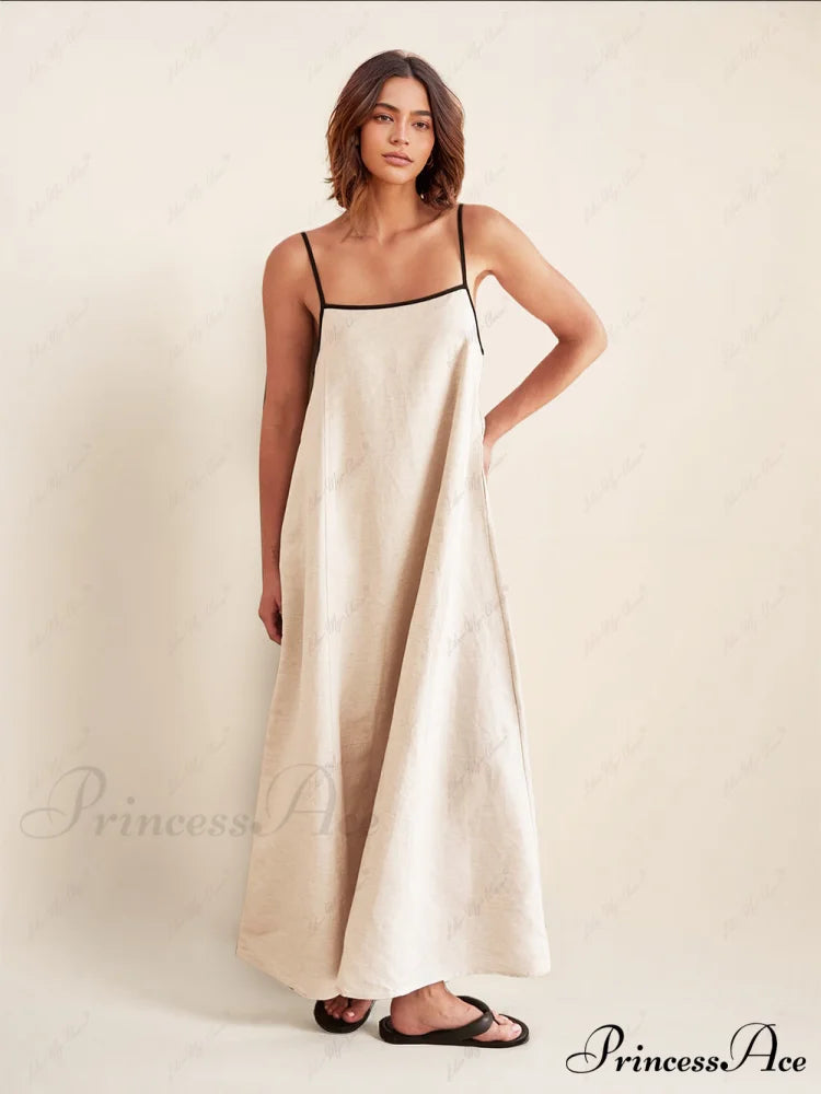 Classic Holiday Style Charming Contrasting Suspender Dress