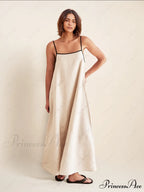 Classic Holiday Style Charming Contrasting Suspender Dress